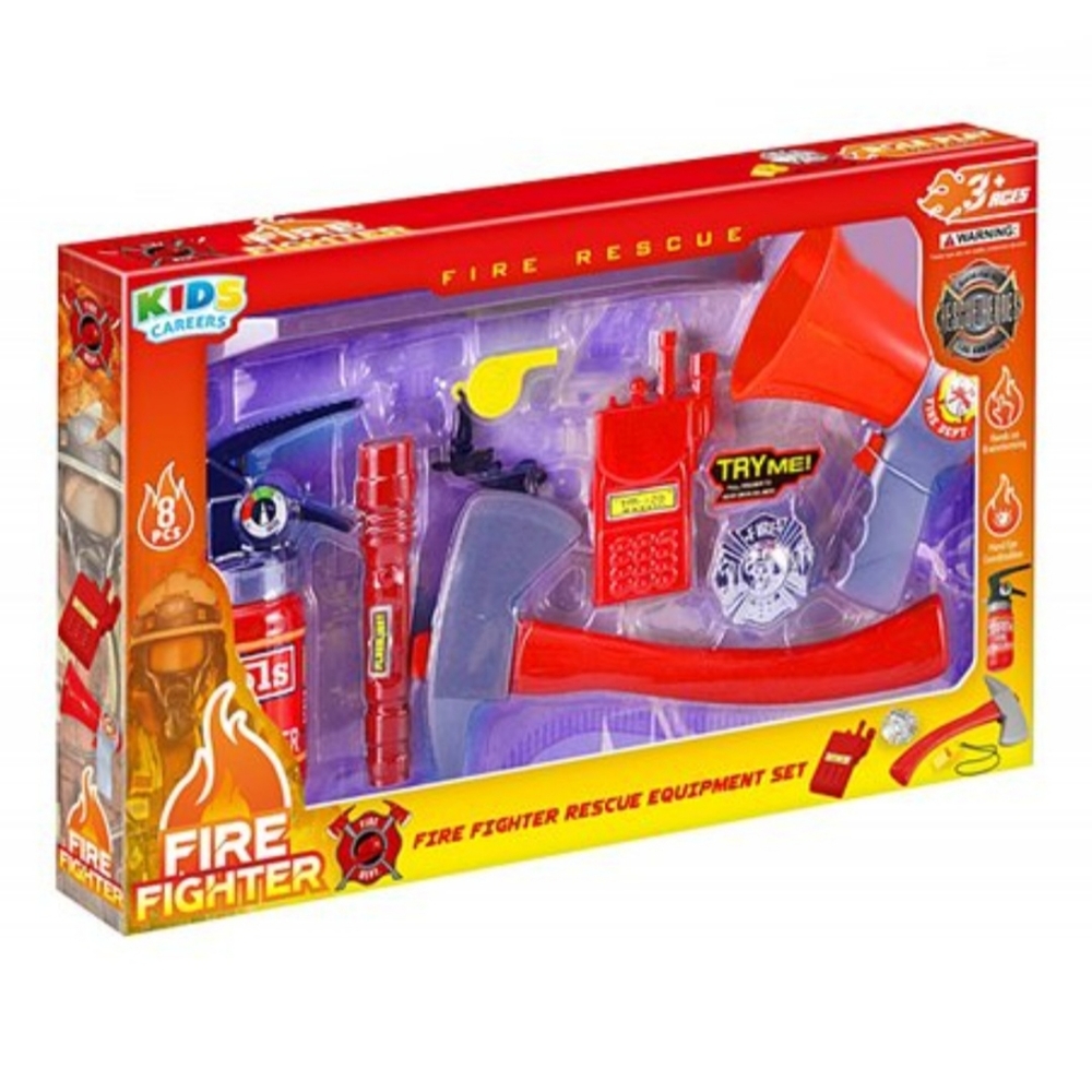Kids Careers 8 Piece Fire Rescue Play Set